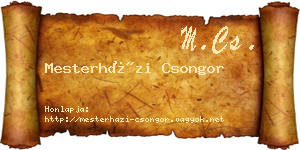 Mesterházi Csongor névjegykártya