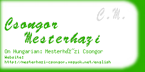 csongor mesterhazi business card